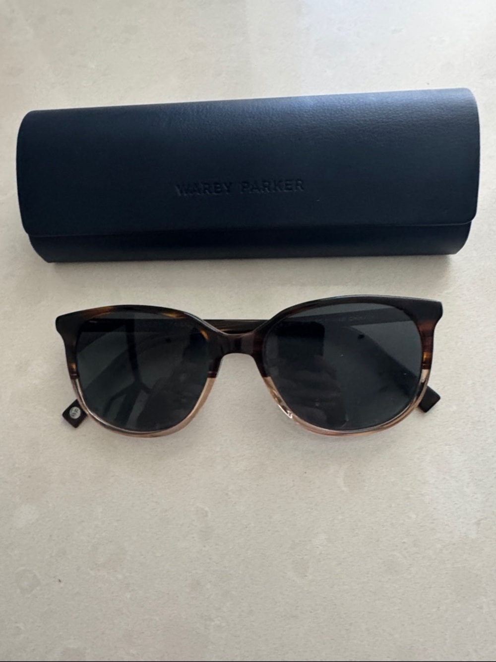 Warby Parker Tortoise Shell Sunglasses with Black Lenses